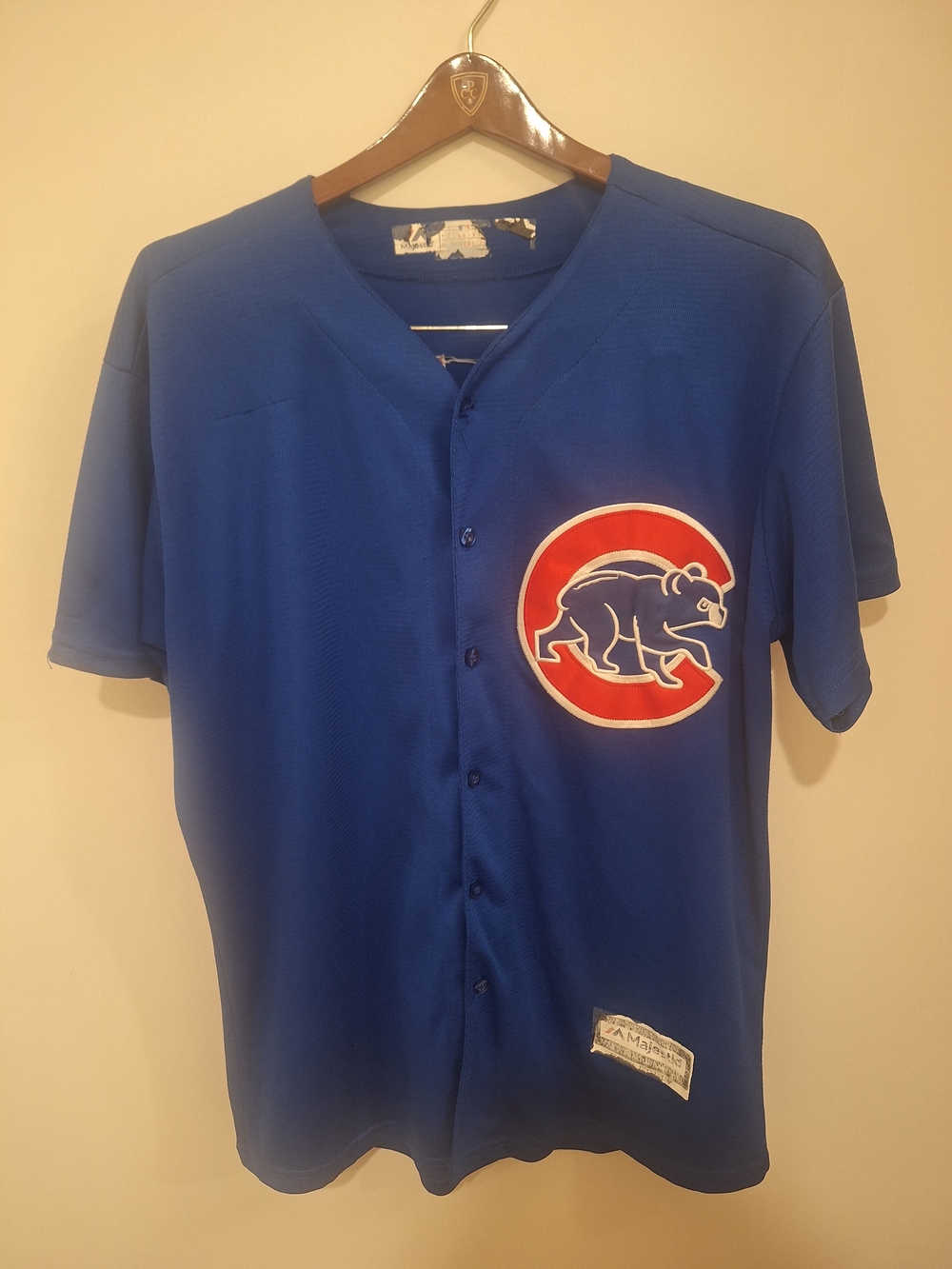 Majestic Royal Blue Athletic Jersey with Subtle Patch